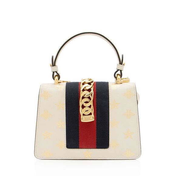 Gucci Calfskin Bee & Star Sylvie Mini Top Handle - Picture 3 of 16